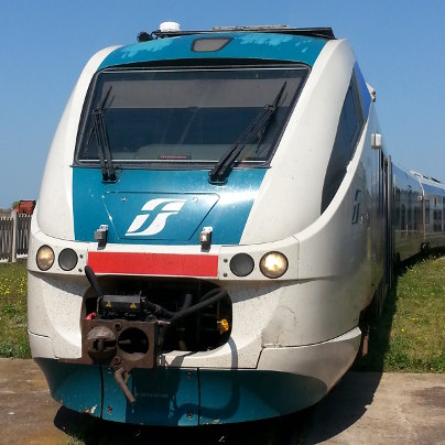 The satellite antenna can be seen on the roof of the locomotive cabin