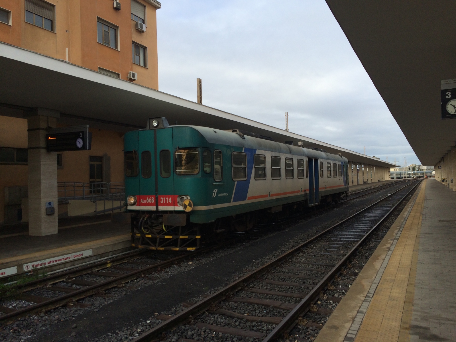 Trenitalia test train in Cagliari station
