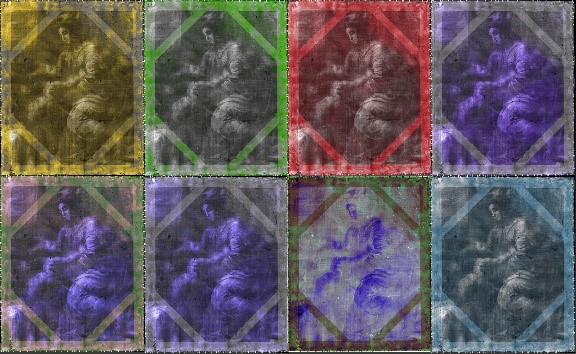 Colour X-ray images by the RToo robot reveal previously hidden layers of the painting.  (Image credit: InsightART) 