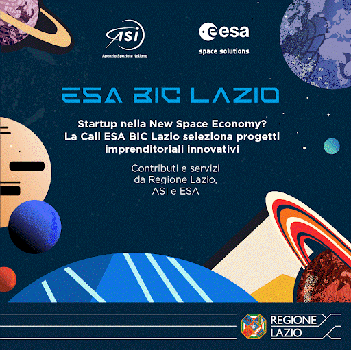 ESA BIC Lazio programme is funded by local Government of Regione Lazio and by Italian Space Agency. Credits: ESA BIC Lazio