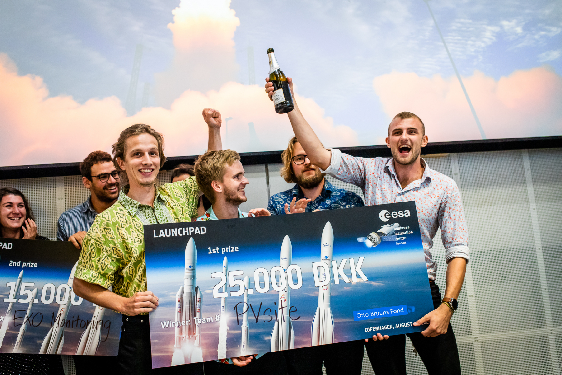 Launchpad first place start-up PVSite. Image credit: Kaare Smith/ESA BIC Denmark