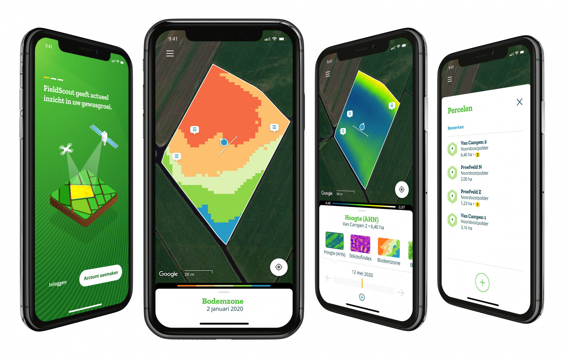 FieldScout’s interface is simple, with diagrammatic mapping overlaid on satellite images. Credit: Bioscope