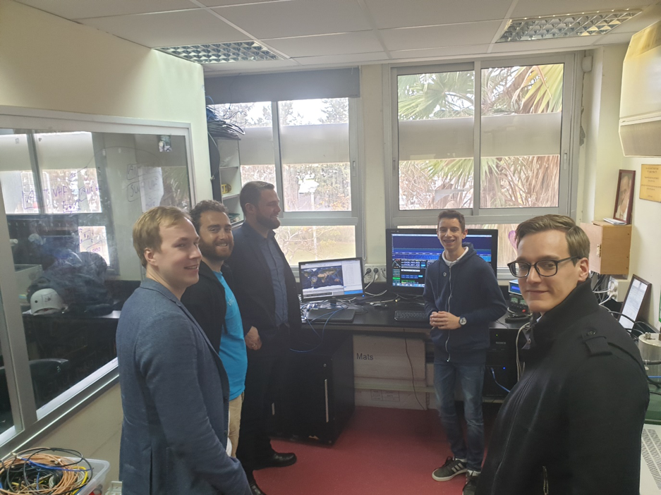 Israeli students use their own ground station at the Herzliya Space Laboratory to operate their 3U CubeSat and other small satellites