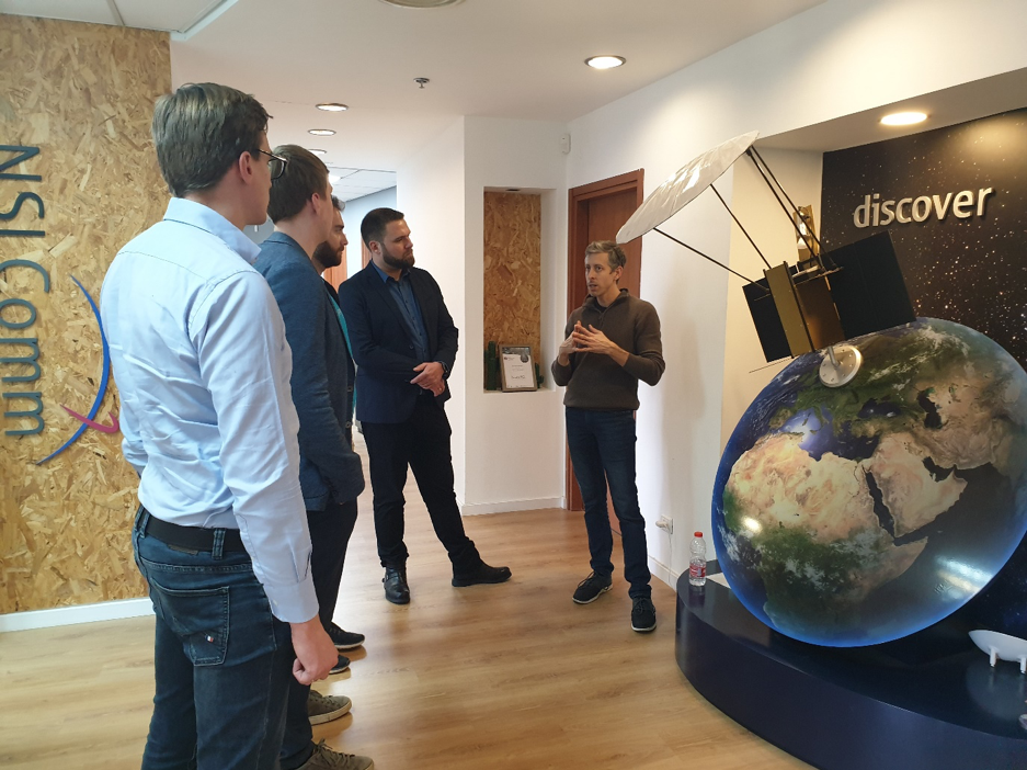 The European visitors toured NSLComm, an Israeli start-up specialising in deployable antennas