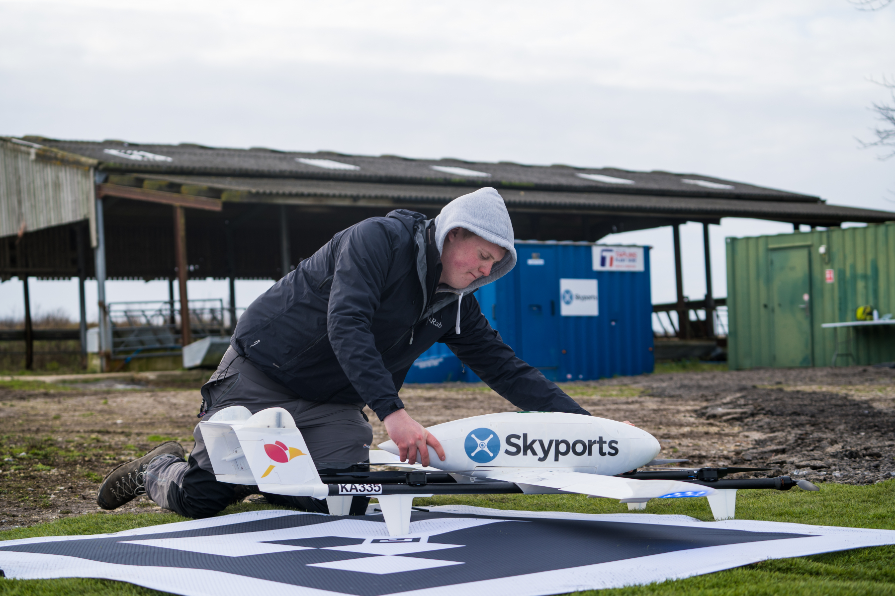 Skyports used a range of space services and data to plan and operate the drones.