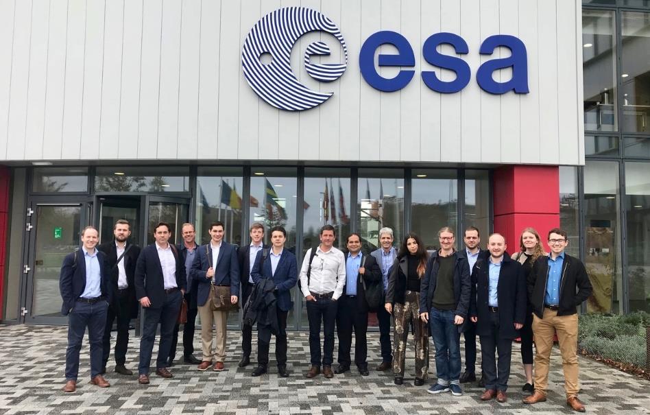 Seraphim Space Camp’s second cohort of start-ups at ECSAT – ESA’s facility in the UK. Picture credit: Claudia Mendzil