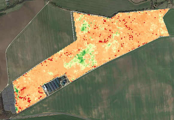 Lime application map, project SolumScire, AgriCircle