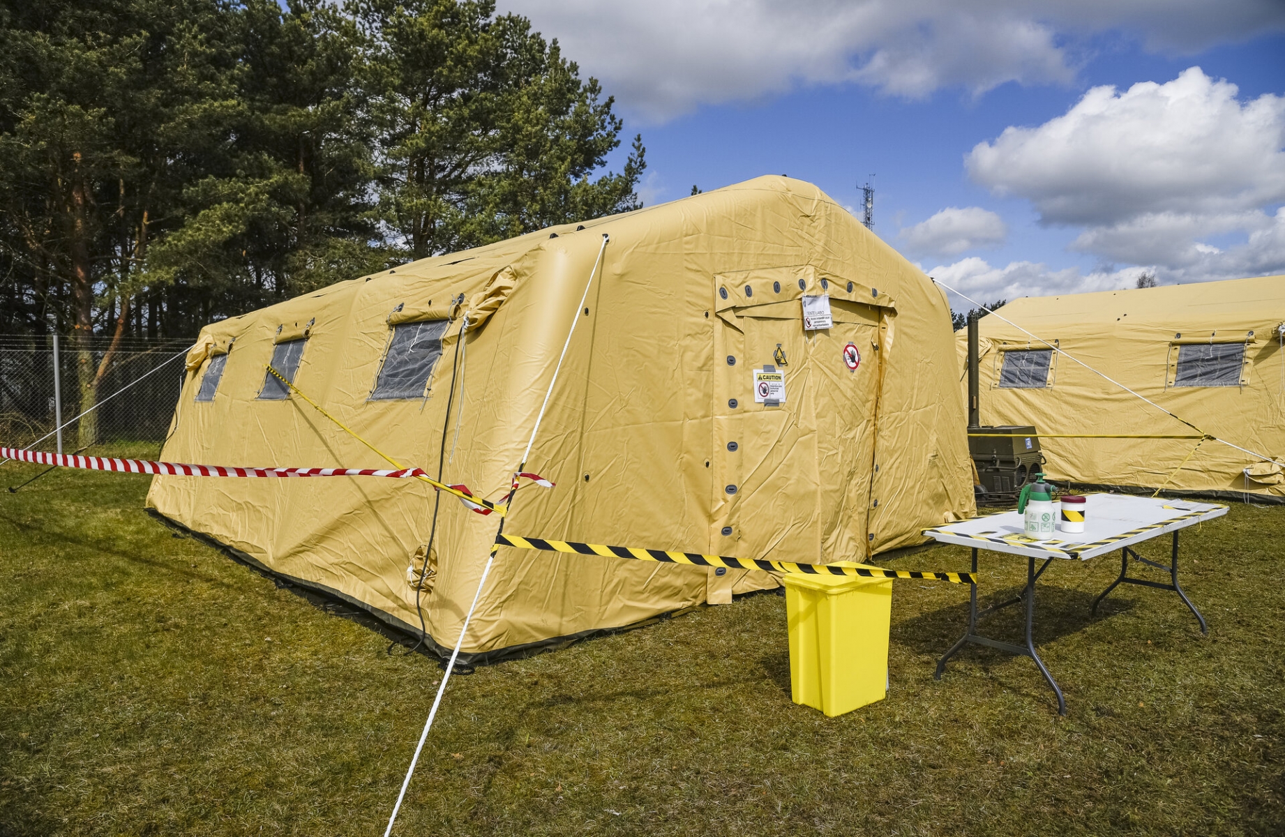 The field laboratory will be used to test key workers for COVID-19