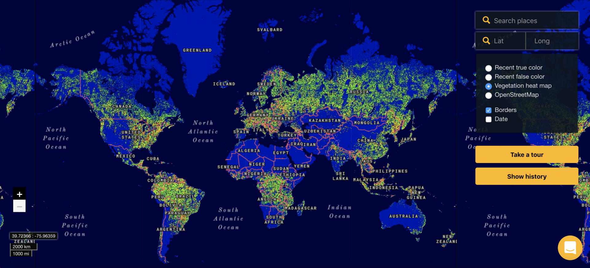 Terramonitor Vegetation Heat Map