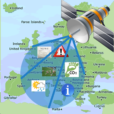 Coverage area during the pilot demonstration