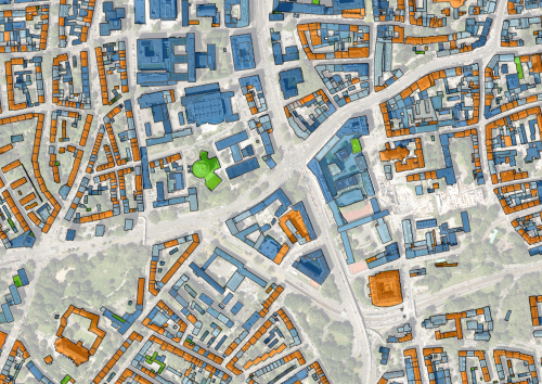 "Current Green Roof Map - Luxembourg City"