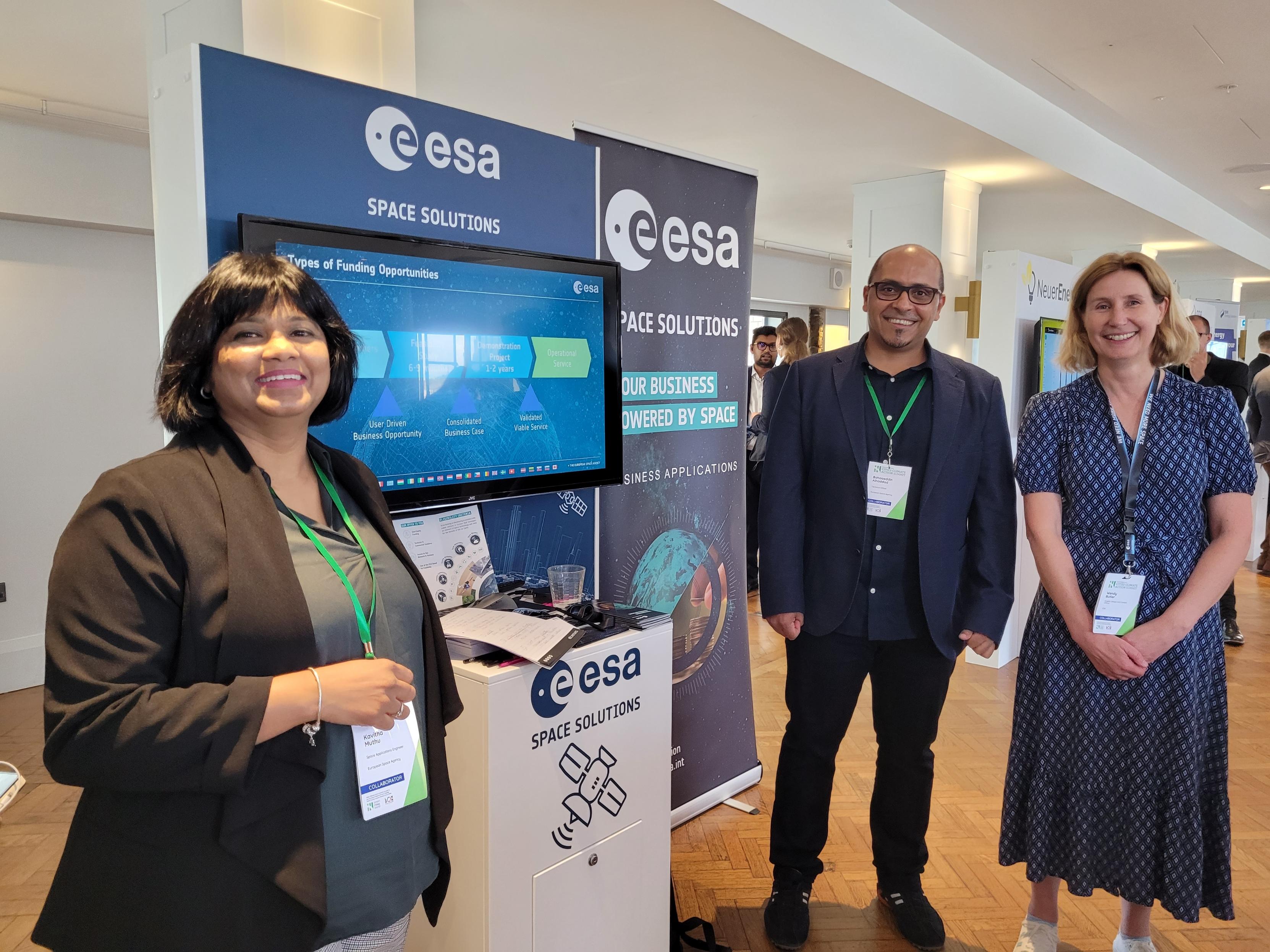 ESA BASS representatives at World Cities Climate Action Summit in London