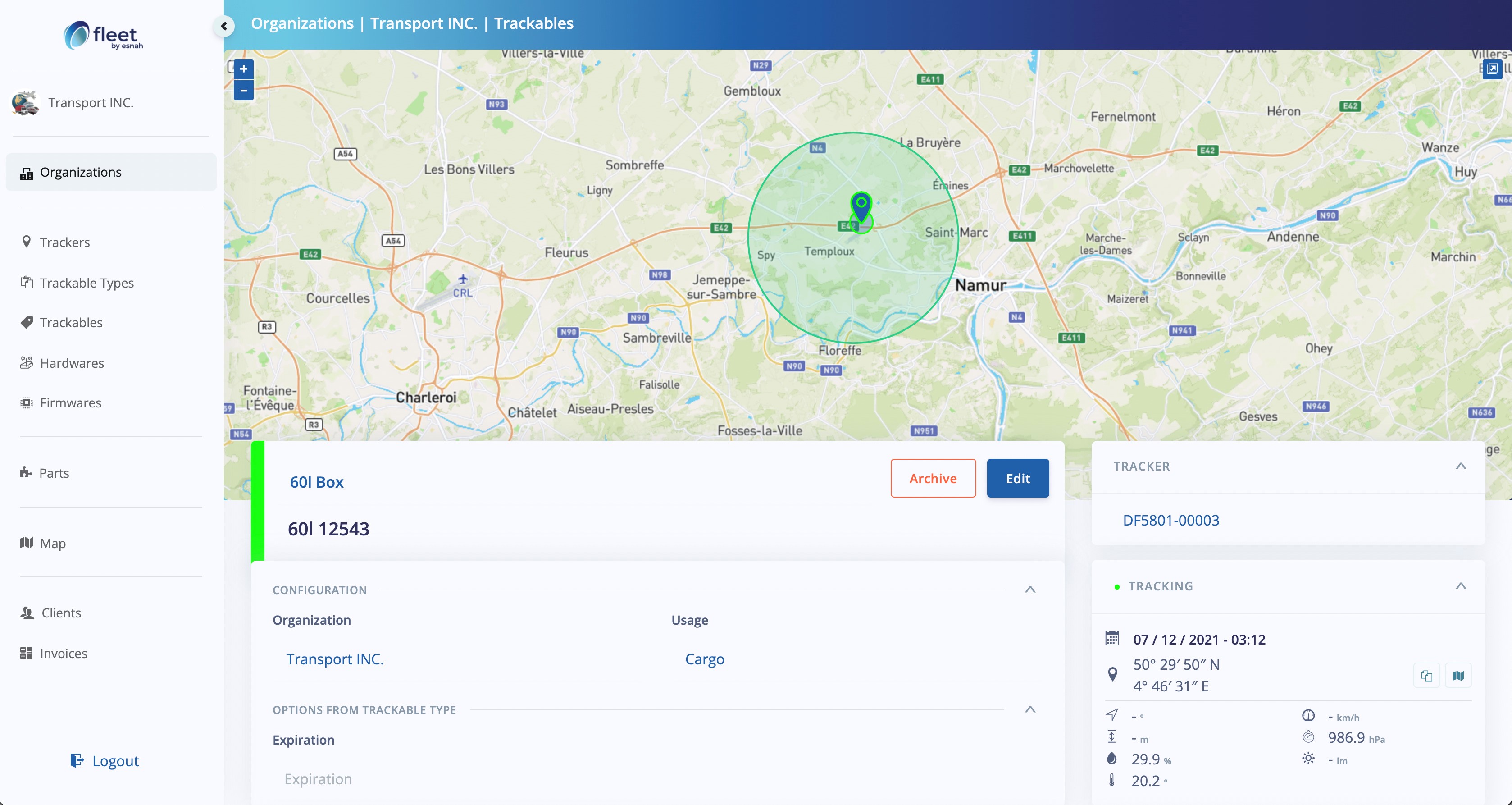 Geofencing visualisation