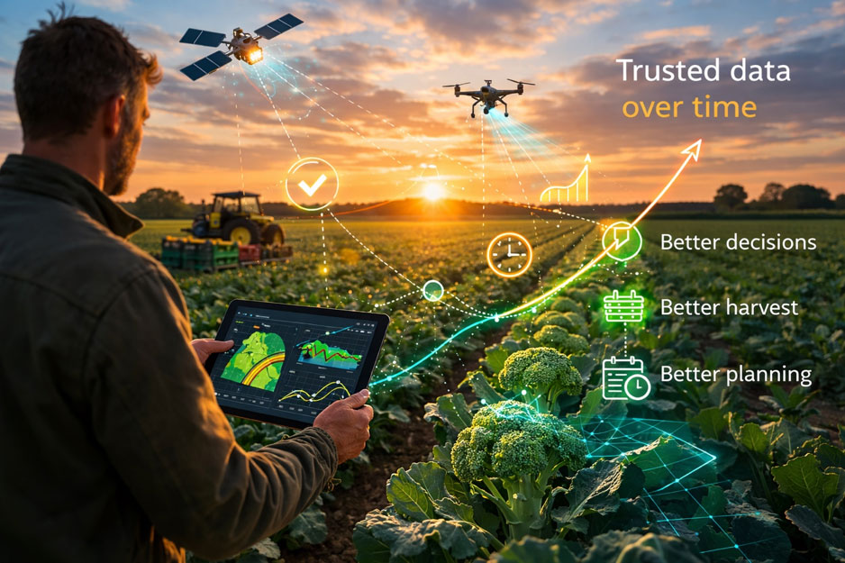 objective: Trusted data over time: Better decisions, Better harvest; Better planning