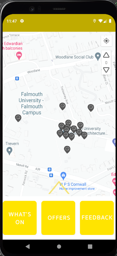 XplorCAMPUS app screenshot for testing, 2022