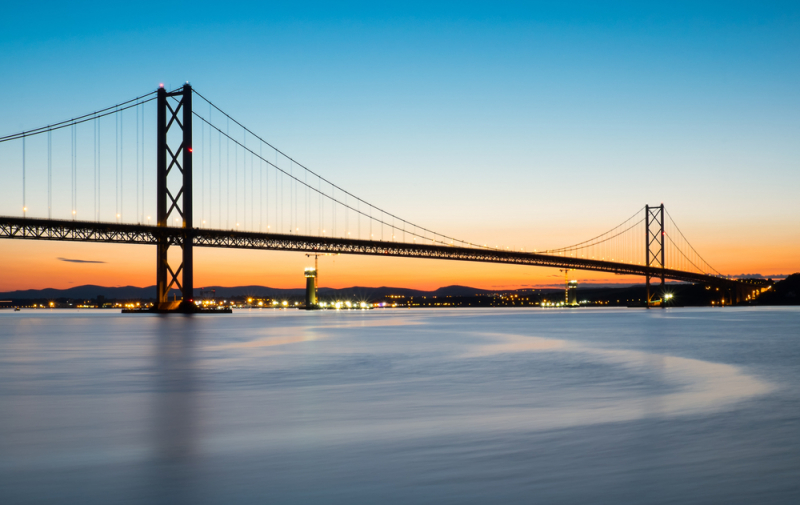 At 2.5km, the Forth Road Bridge in Scotland is one of the longest bridges in Europe: GeoSHM (GNSS and Earth Observation for Structural Health Monitoring) is being used to monitor its movement. 