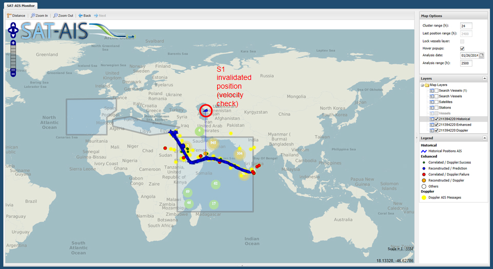 Figure 2: Enhanced AIS messages service :reconstruction of  invalid AIS messages